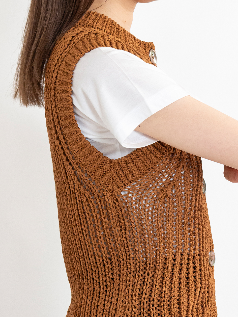 Mesh knit vest-メッシュニットベスト-Ernie Palo(アーニーパロ Mesh knit vest-メッシュニットベスト-Ernie Palo(アーニーパロ
