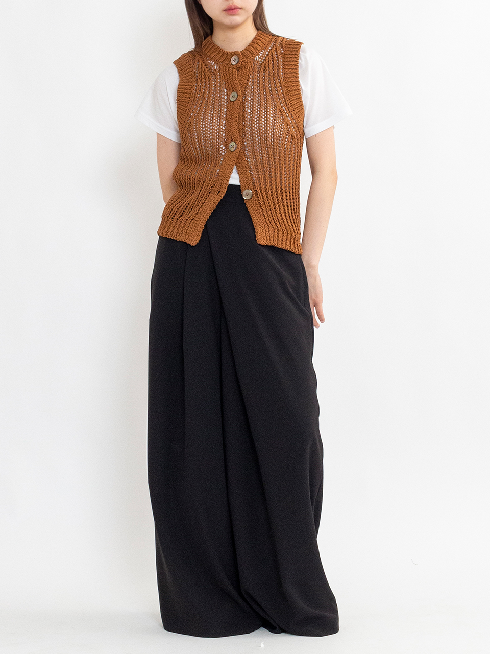 Mesh knit vest-メッシュニットベスト-Ernie Palo（アーニーパロ