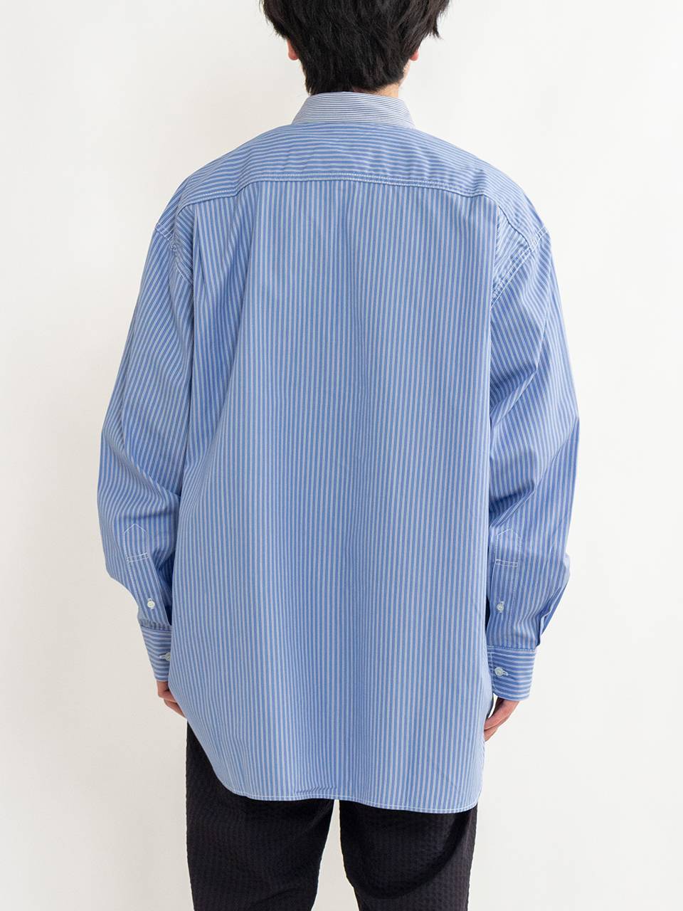 Cotton stripe x cotton stripe shirt-コットンストライプシャツ