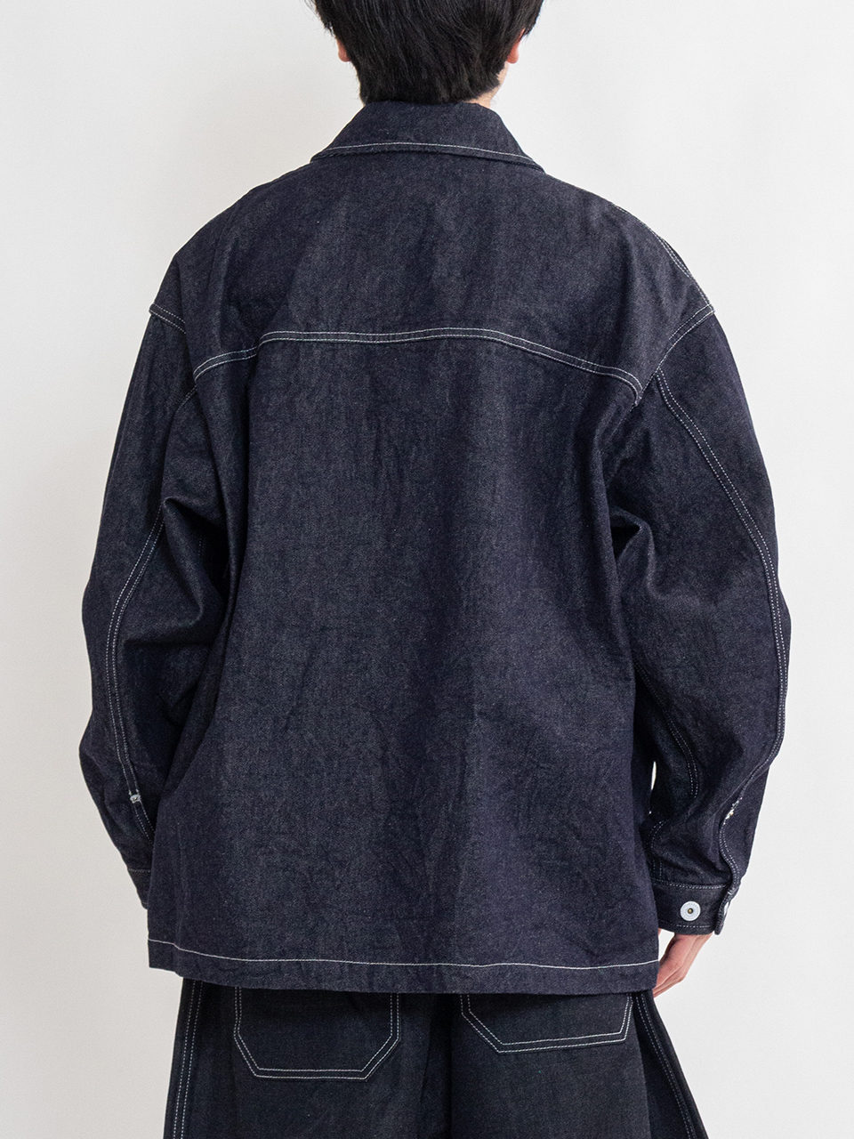 Washed cotton denim blouson-ウォッシュドコットンデニム Washed cotton denim blouson-ウォッシュドコットンデニム