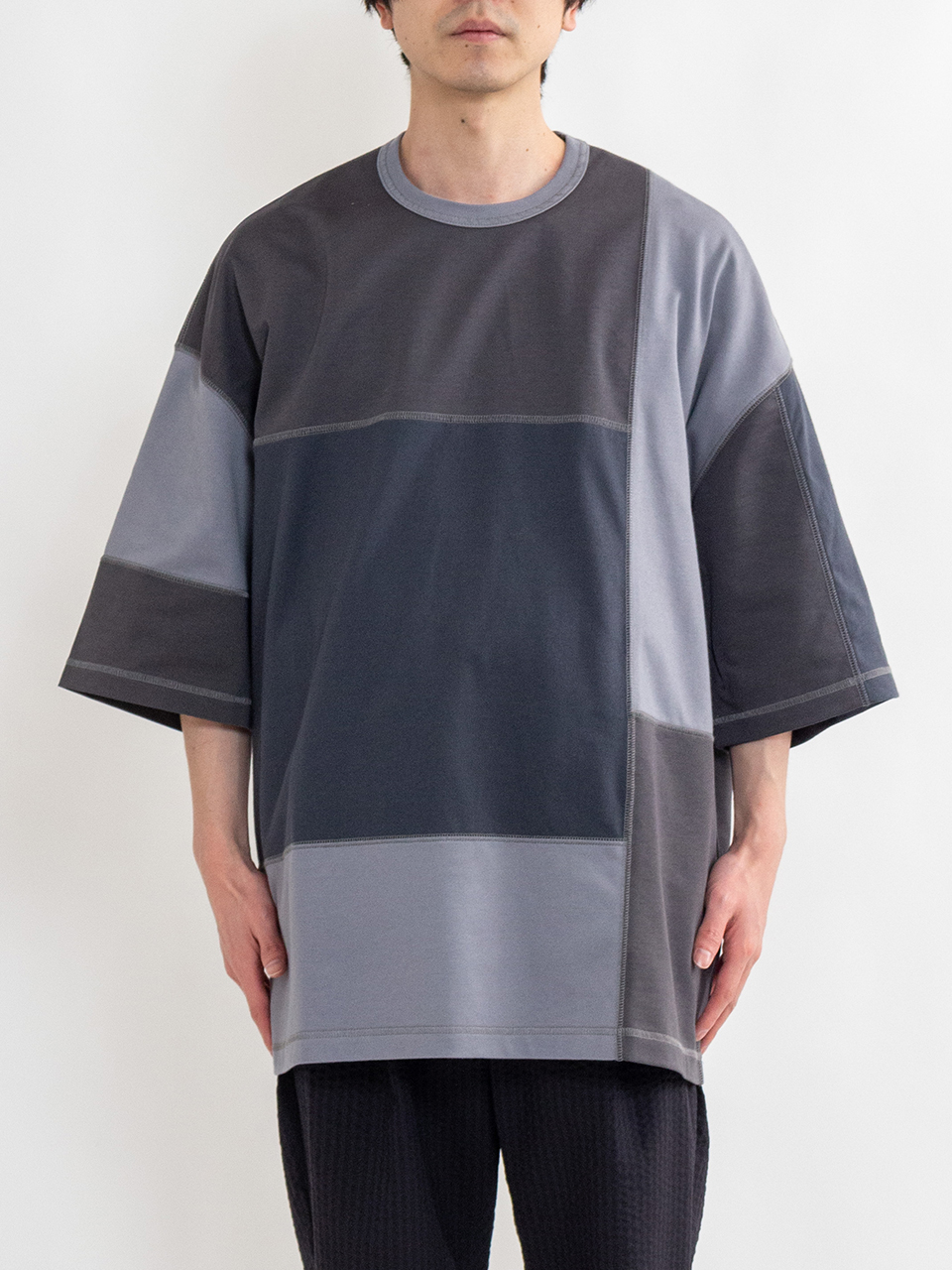 Cotton jersey MIX T-shirt-コットンジャージーミックスTシャツ