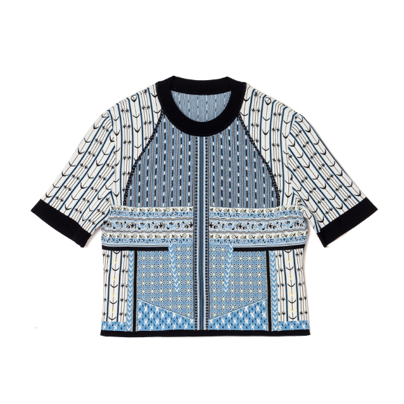 mame kurogouchi マルチチェックジオメトリックニットトップス マメ 楽天市場】【中古】mame kurogouchi Multi Plaid Geometric Knit