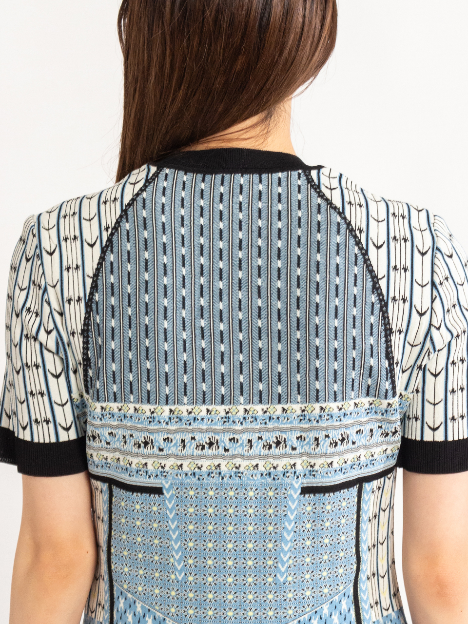 Geometric Pattern Knitted Top-ジオメトリックパターントップ