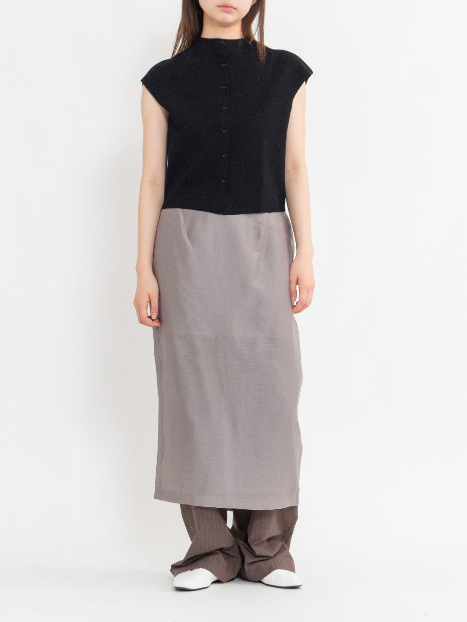 ☆韓国人気☆シルキーミディスカート/AMOMENTO☆ SILKY MIDI SKIRT-シルキーミディスカート-AMOMENTO（ア