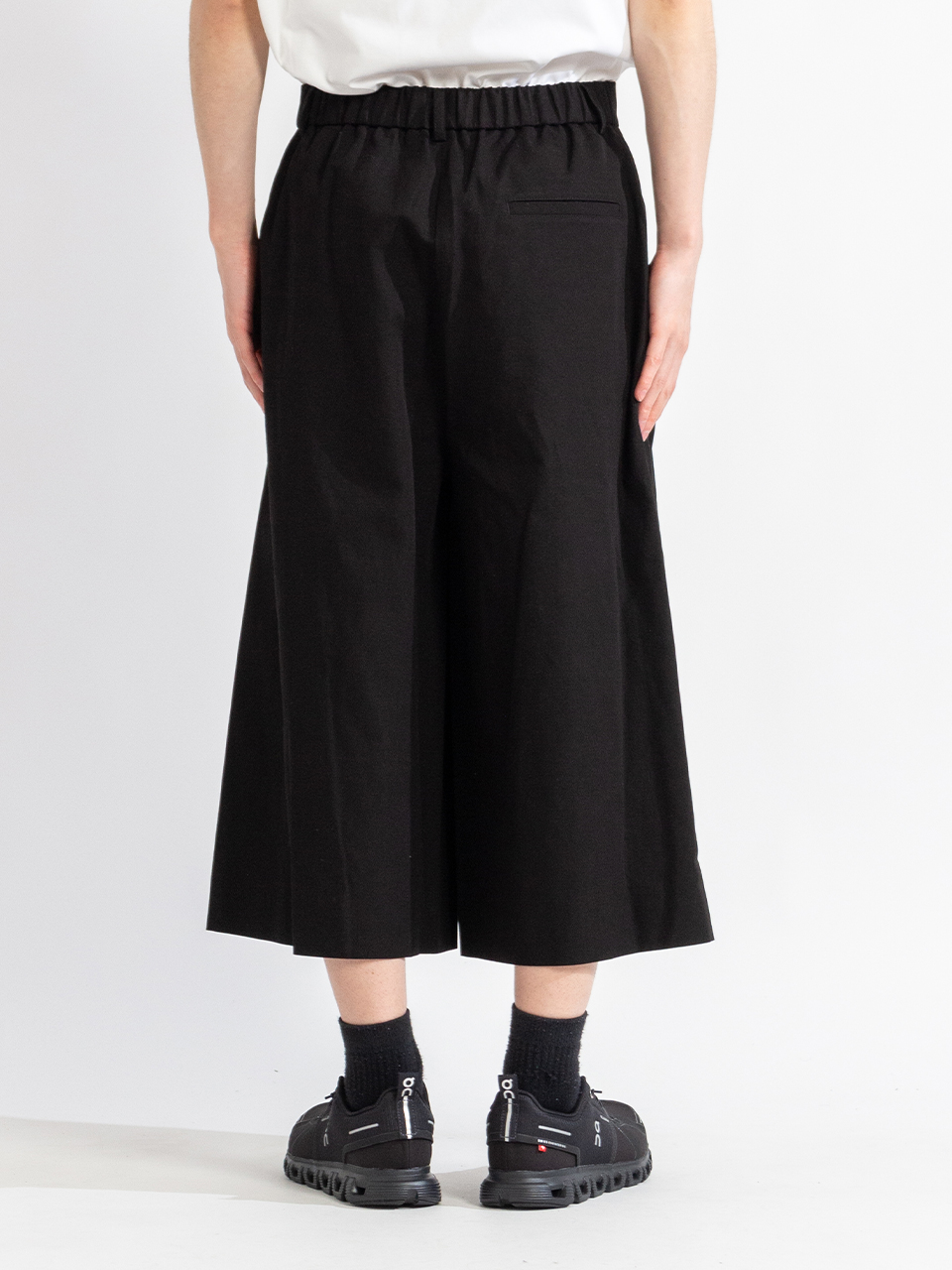 amomento アモーメント　ワイドパンツ　黒 セール】AMOMENTO/アモーメント SOLID WIDE TUCK WOOL PANTS