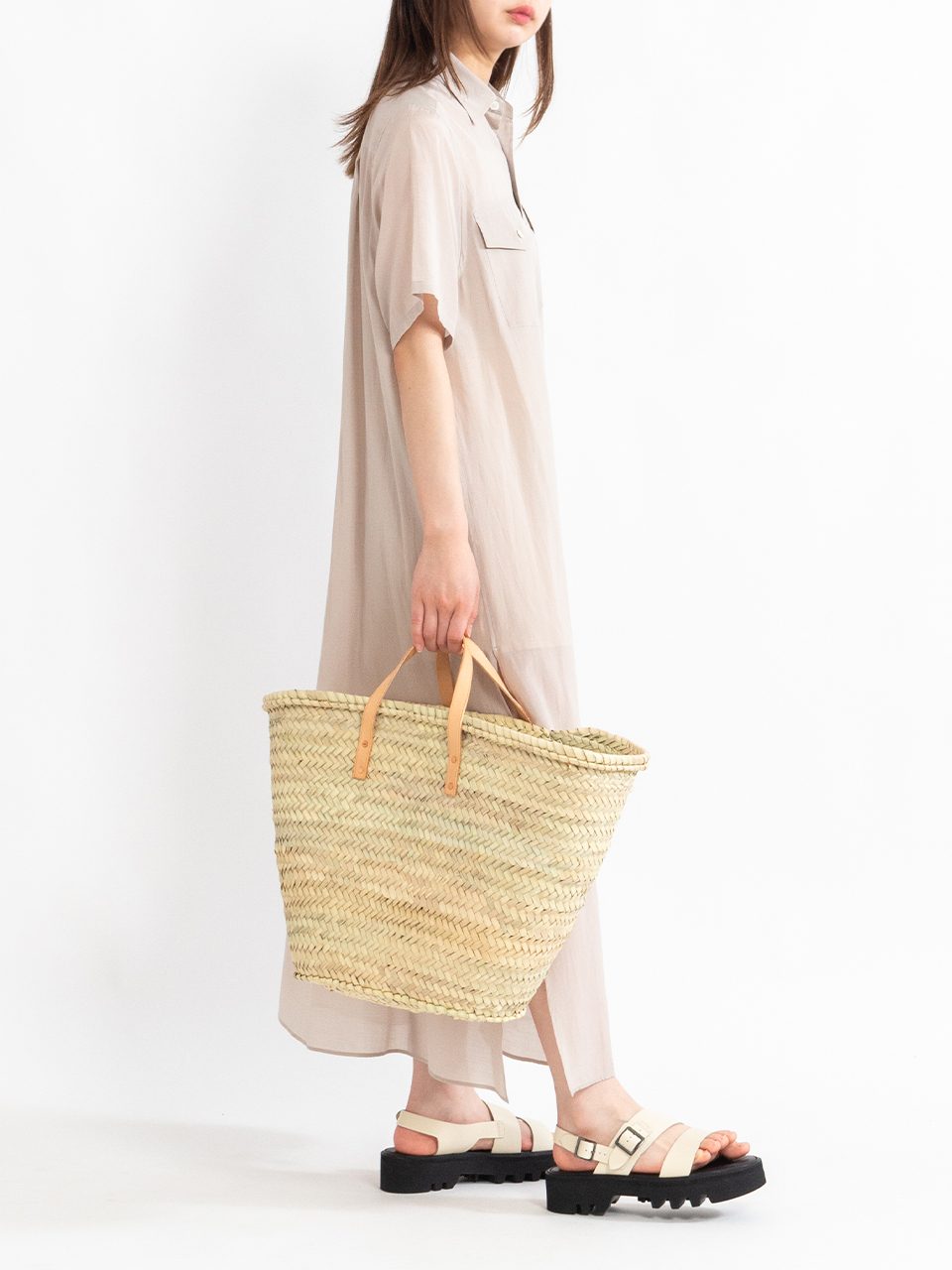 美品　Aeta BASKET M＋SHOULDER アイボリー Aeta BASKET M＋SHOULDER アイボリー
