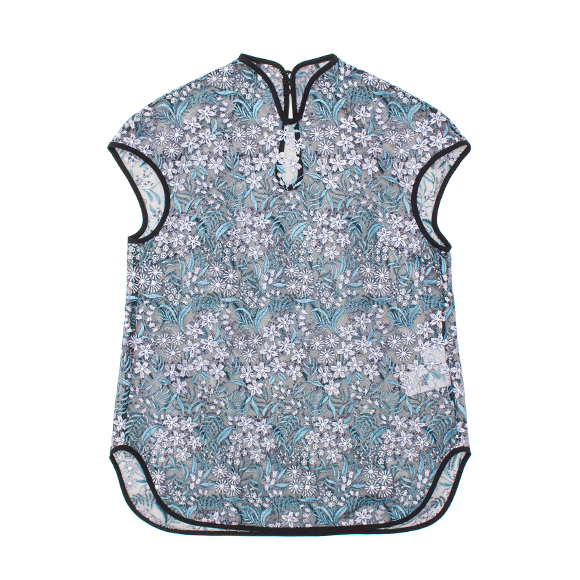 マメクロゴウチFloral Lace French Sleeve Top Floral Lace French Sleeve Top-フローラルレースフレンチ