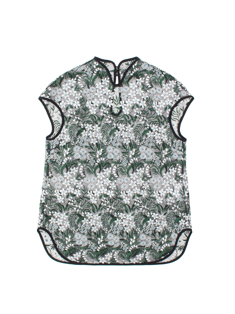 Floral Lace French Sleeve Top-フローラルレースフレンチ