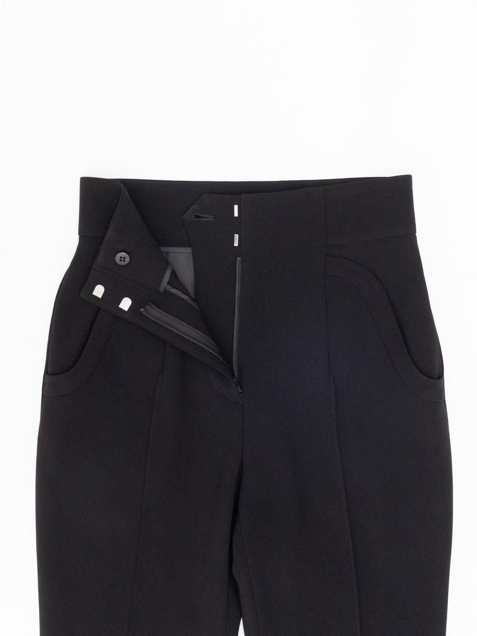 マメクロゴウチ 23AW アセテートポリエステルクロップドパンツ Acetate Polyester Collarless Cropped Suit Trousers
