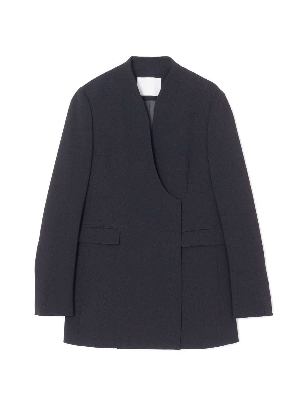 Acetate Polyester Collarless Double Breasted Jacket Acetate Polyester Collarless Double Breasted Jacket