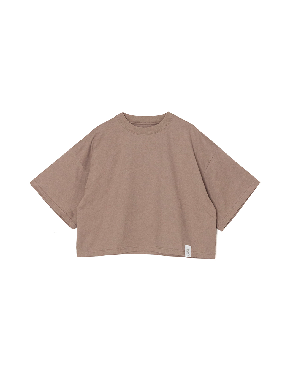 国産品 CROPPED SHORT-SLV TEE-クロップショートスリーブTシャツ-HYKE トップス