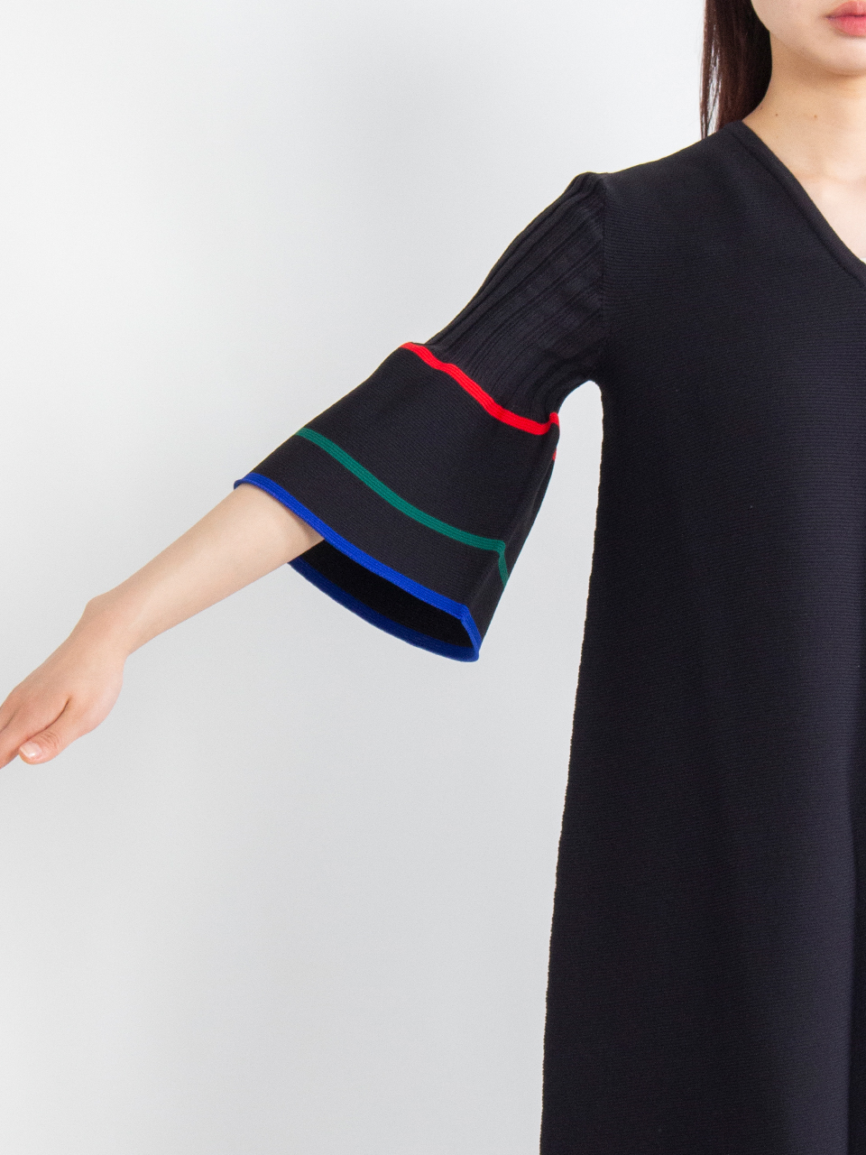 POTTERY SHORT BELL SLEEVE FLARE DRESS-ポタリーショートベル