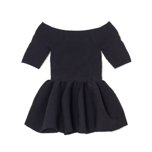 POTTERY HS OFF SHOULDER SHORT SLEEVE DRESS-ポタリーHSオフ