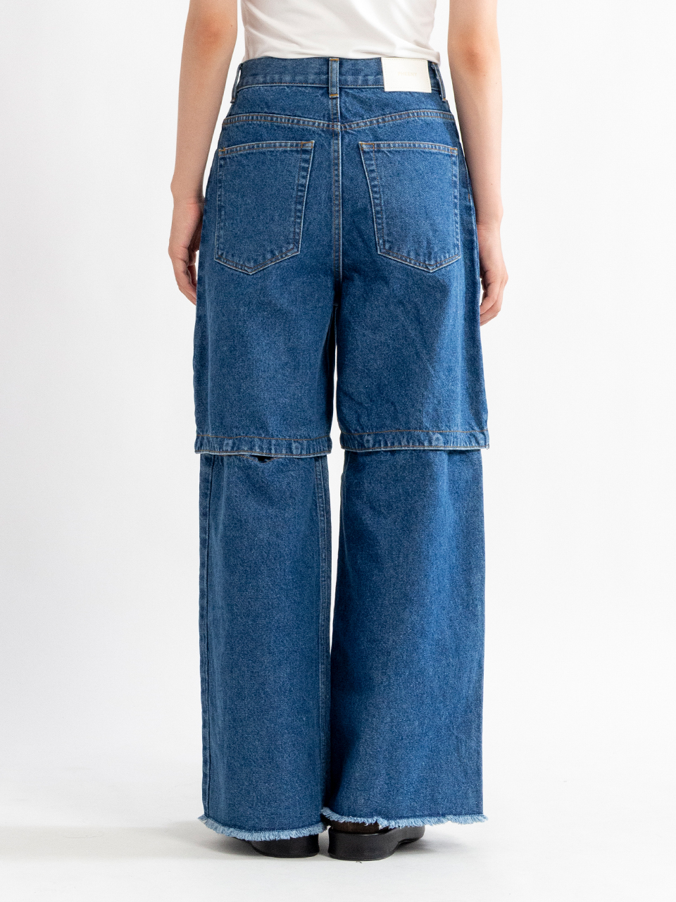 Denim convertible pants-デニムコンバーティブルパンツ-PHEENY