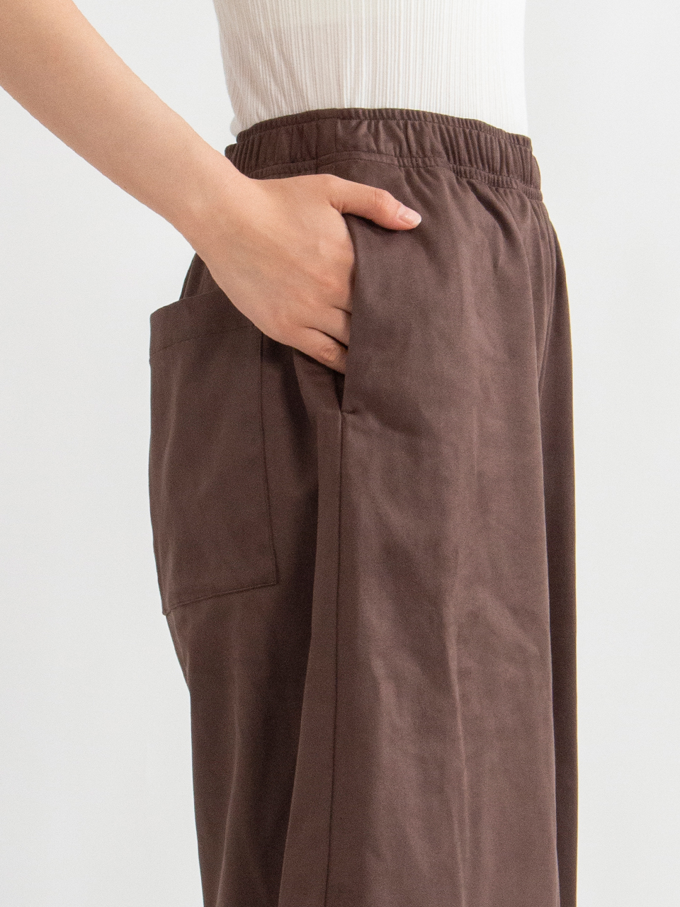Fine suede wide half pants-ファインスエードワイドハーフ