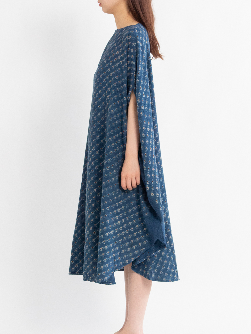 COSMIC WONDER｜21CW17323｜Cotton flax poplin folk dress