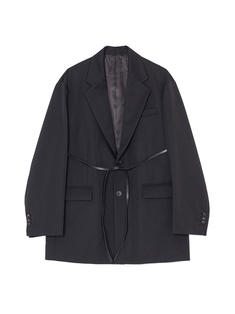 OVERSIZED SINGLE BREASTED LONG JACKET-オーバーサイズシングル