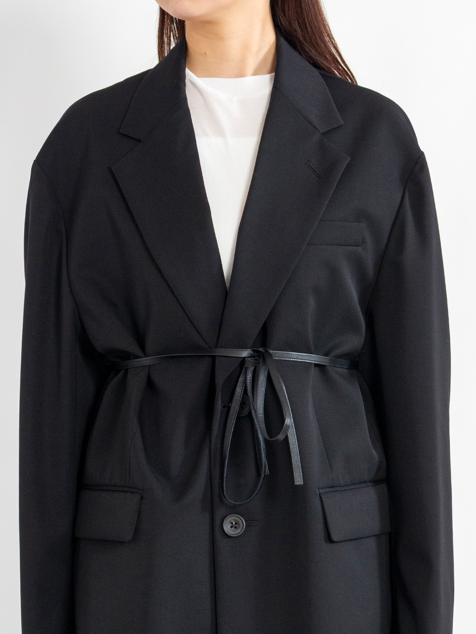 OVERSIZED SINGLE BREASTED LONG JACKET-オーバーサイズシングル