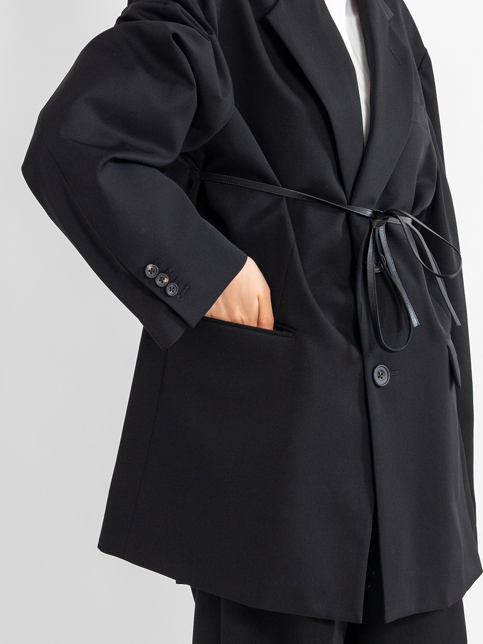 OVERSIZED SINGLE BREASTED LONG JACKET-オーバーサイズシングルブレス