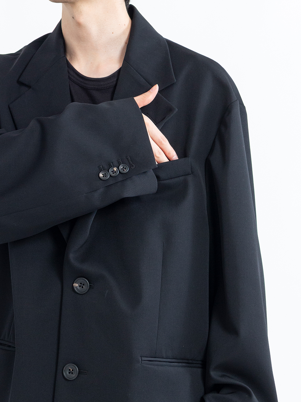 OVERSIZED SINGLE BREASTED LONG JACKET-オーバーサイズシングル