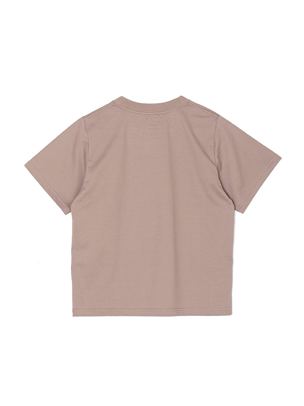 HYKE　CREW NECK SHORT-SLV SWE HYKE / SHEER WIDE RIBBED SHORT-SLV SWEATER (BLACK , GRAY