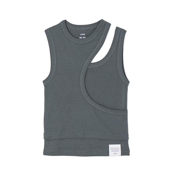 LAYERED TANK TOP-レイヤードタンクトップ-HYKE（ハイク）通販