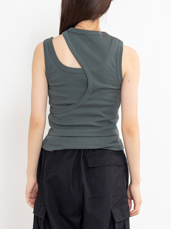 LAYERED TANK TOP-レイヤードタンクトップ-HYKE（ハイク）通販
