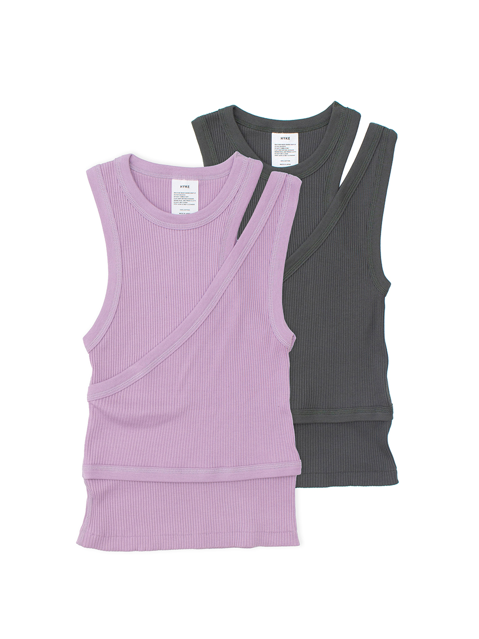 DOUBLE SHOULDER TANK TOP-ダブルショルダータンクトップ-HYKE