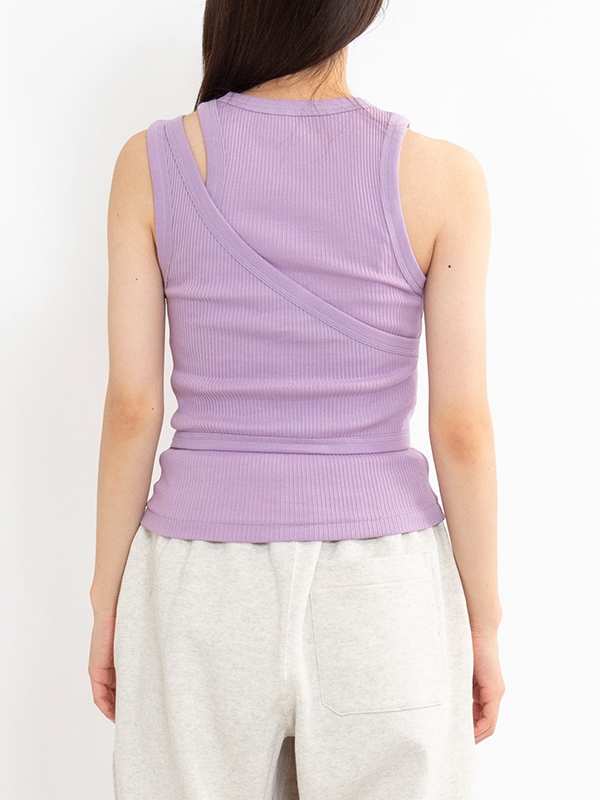 DOUBLE SHOULDER TANK TOP-ダブルショルダータンクトップ-HYKE