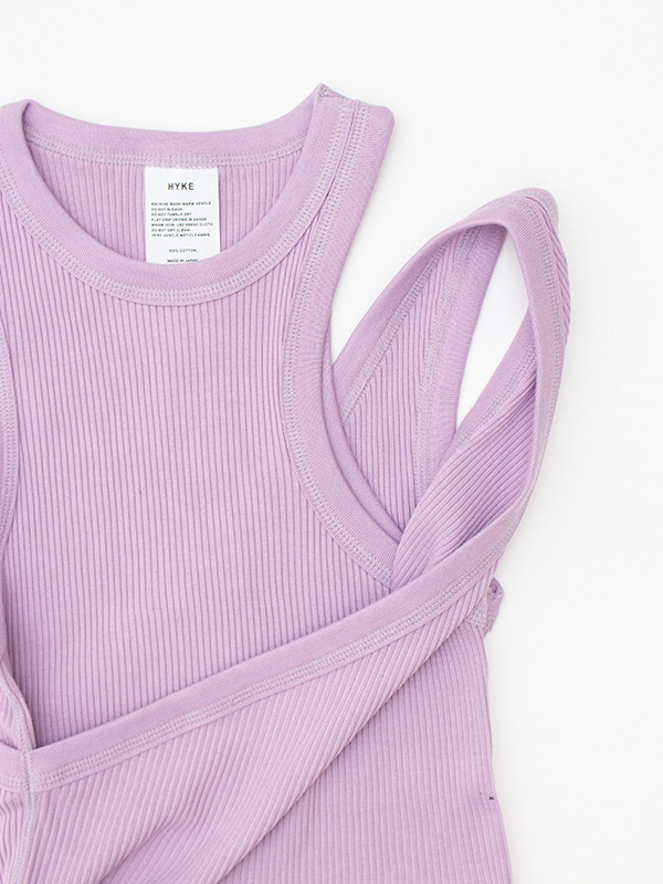 DOUBLE SHOULDER TANK TOP-ダブルショルダータンクトップ-HYKE