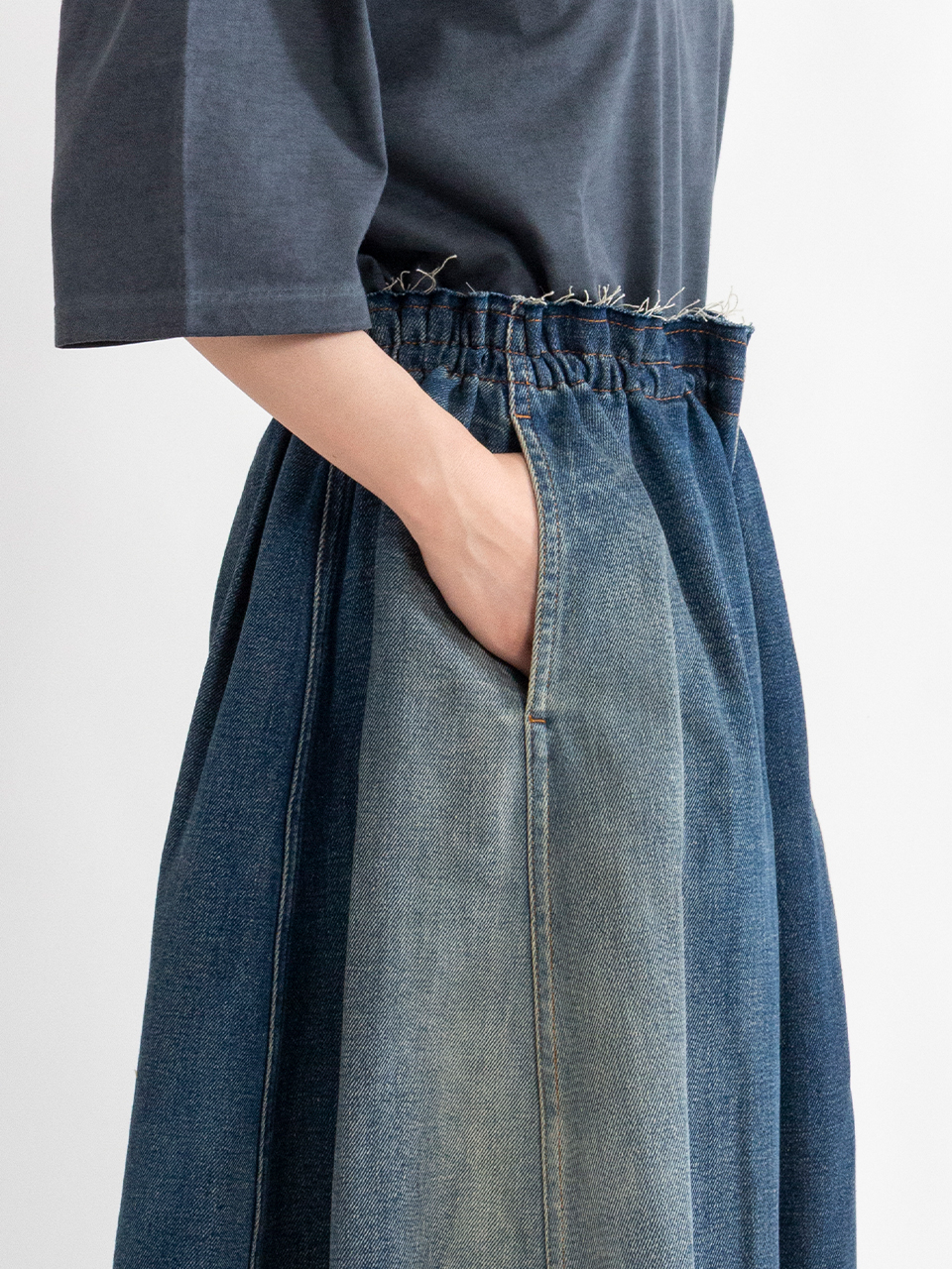 Denim long skirt-デニムロングスカート-MM6（エムエムシックス