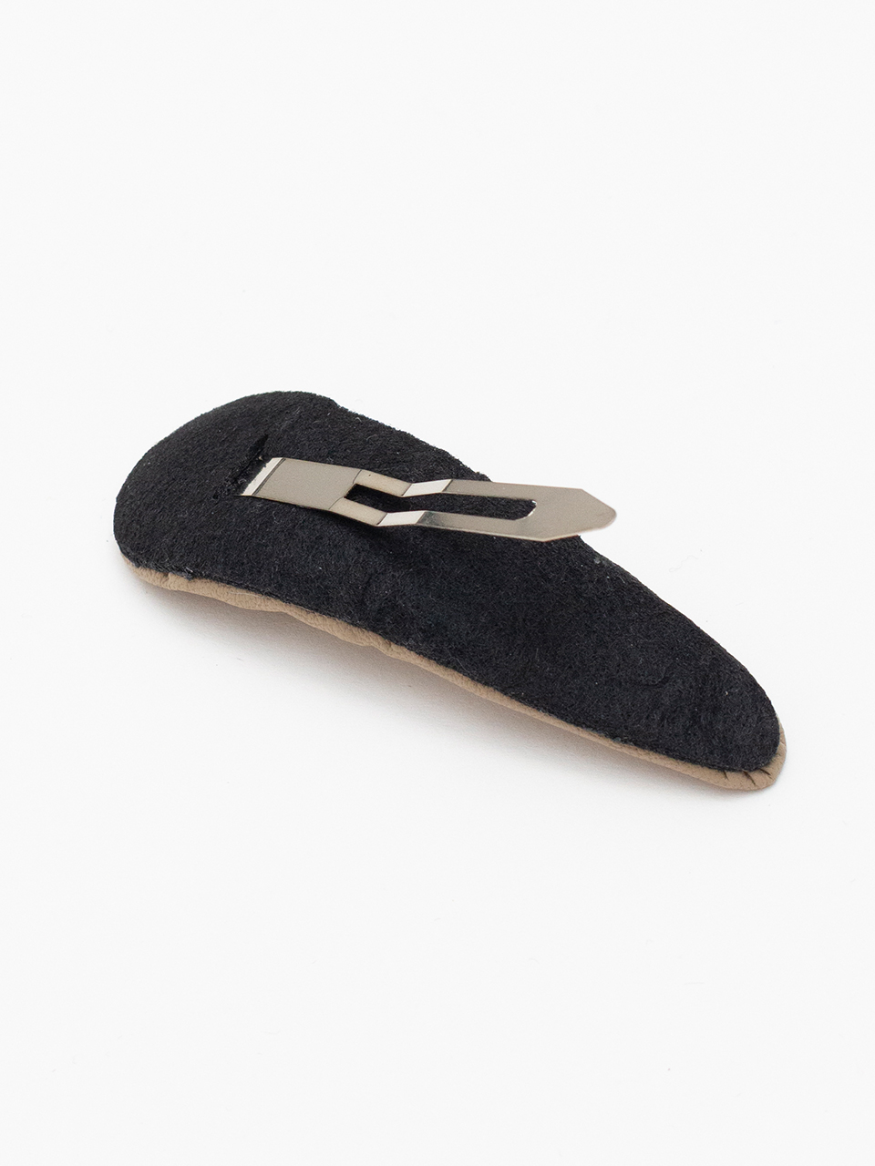 Faux Leather Hair Clips 2-Piece Set-フェイクレザーヘアークリップ2