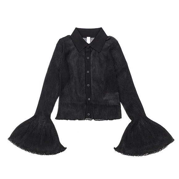 HYPHA LUCENT GLITTER-SHIRT CARDIGAN-ハイファルセント