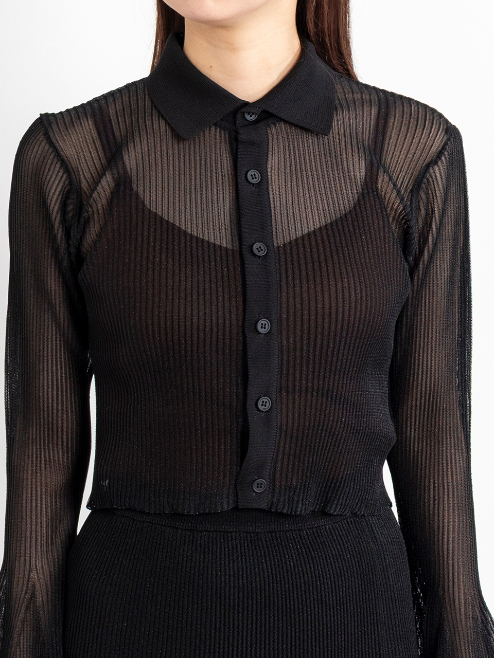 HYPHA LUCENT GLITTER-SHIRT CARDIGAN-ハイファルセントグリッター