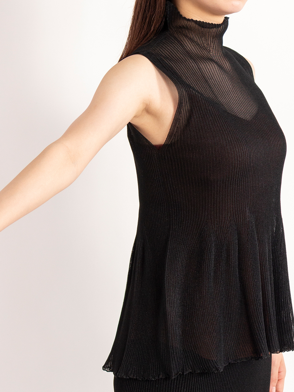 トップス CFCL HYPHA LUCENT SLEEVELESS TOP HYPHA LUCENT GLITTER SLEEVELESS TOP