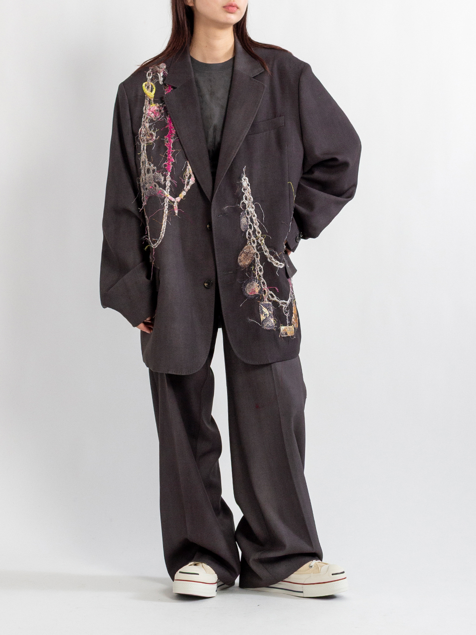 Doublet 25AW-エンブロイダードチェーンテーラードスラックス Doublet 25AW-エンブロイダードチェーンテーラードスラックス