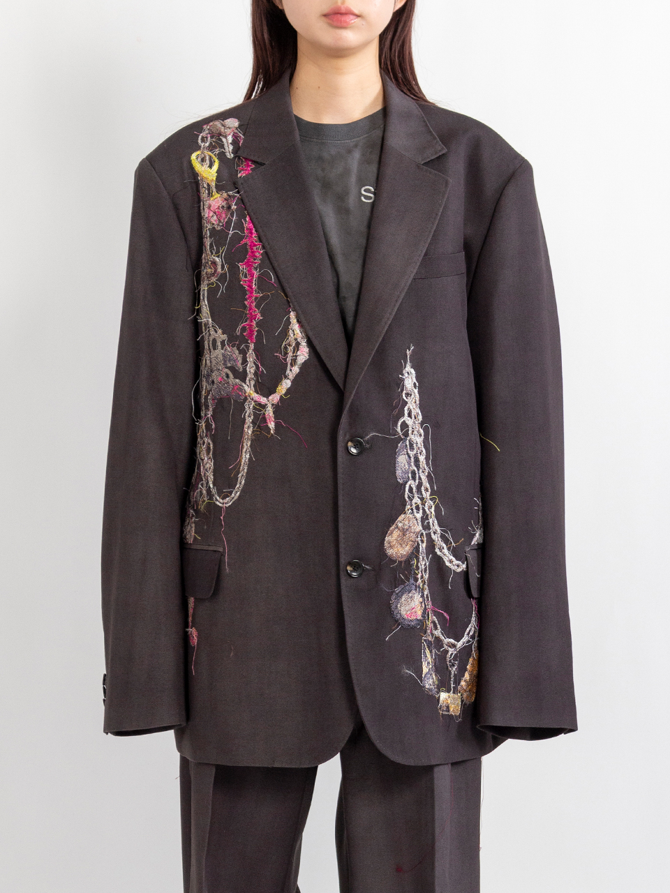 EMBROIDERED CHAIN TAILORED JACKET-エンブロイダードチェーン