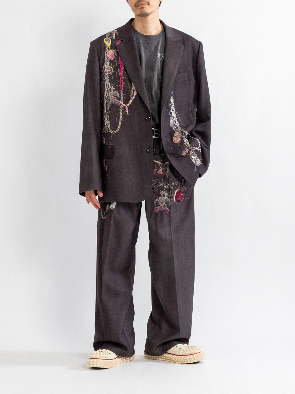 パンツ doublet 22AW BURNIG EMBROIDERY TROUSERS doublet 22AW BURNIG EMBROIDERY TROUSERS