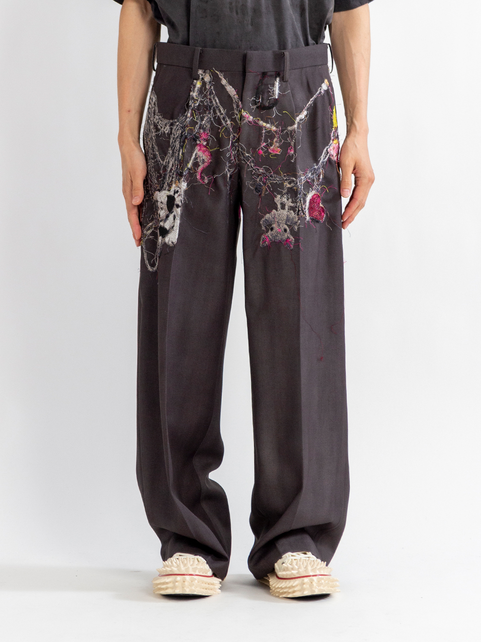 パンツ doublet 22AW BURNIG EMBROIDERY TROUSERS doublet 22AW BURNIG EMBROIDERY TROUSERS