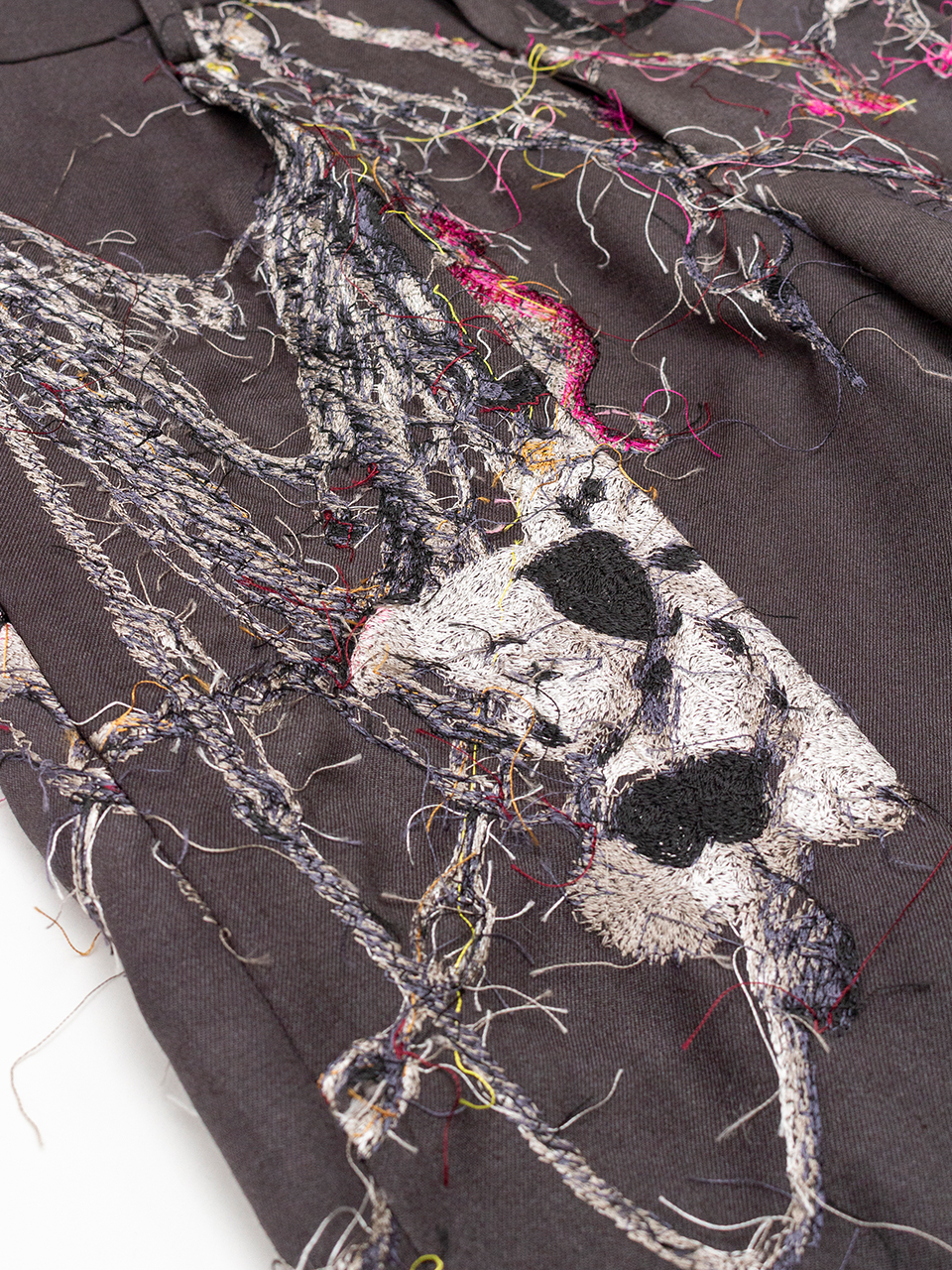 EMBROIDERED CHAIN TAILORED TROUSERS-エンブロイダードチェーン