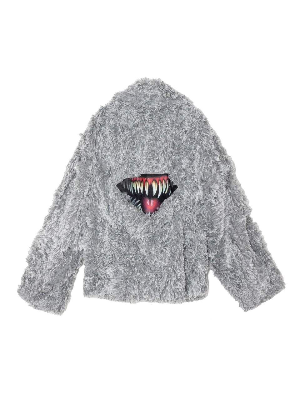 SINISTER MOUTH FAUX FUR JACKET-シニスターマウスフェイクファー