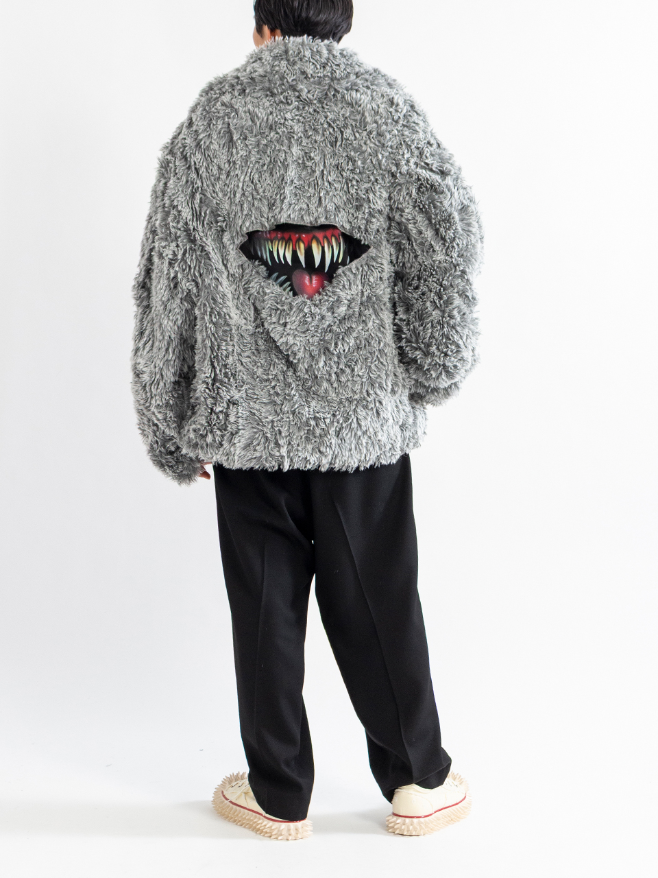 SINISTER MOUTH FAUX FUR JACKET-シニスターマウスフェイクファー