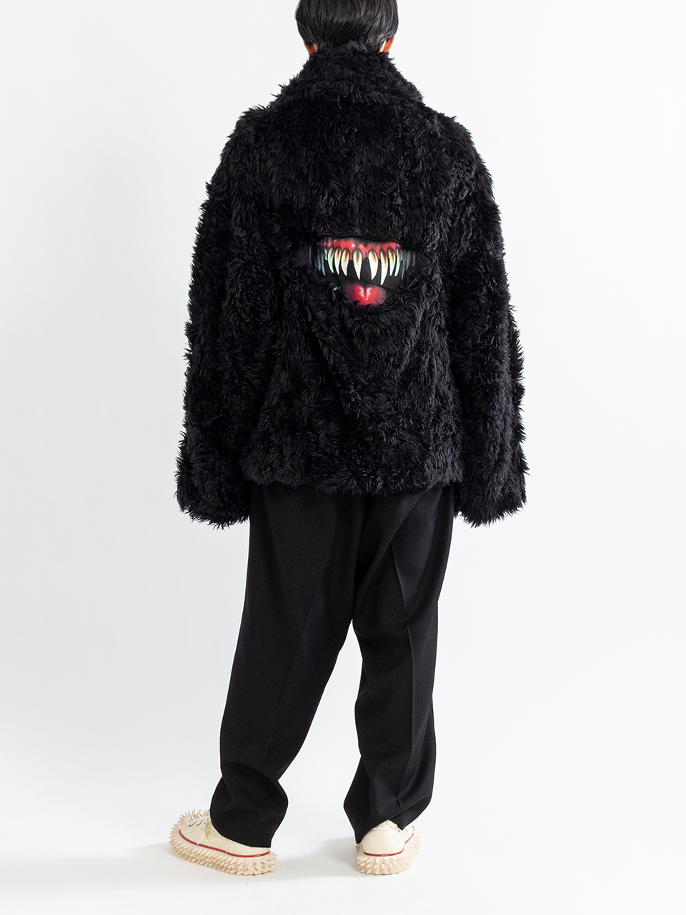 SINISTER MOUTH FAUX FUR JACKET-シニスターマウスフェイクファー