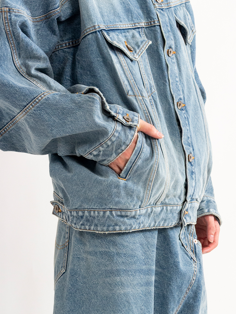 doublet 21ss デニムジャケット DISTORTED CUTTING DENIM JACKET-ディストーティドカッティング