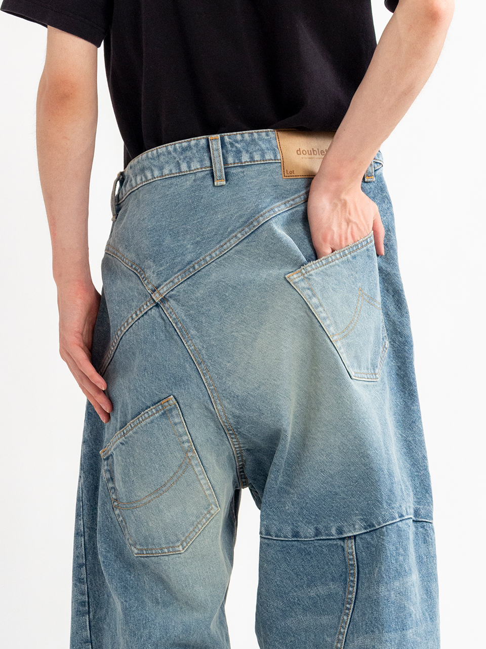 DISTORTED CUTTING DENIM PANTS-ディストーティドカッティング