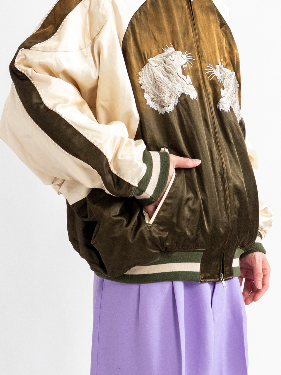 DISTORTED CUTTING SOUVENIOR JACKET-ディストーティド