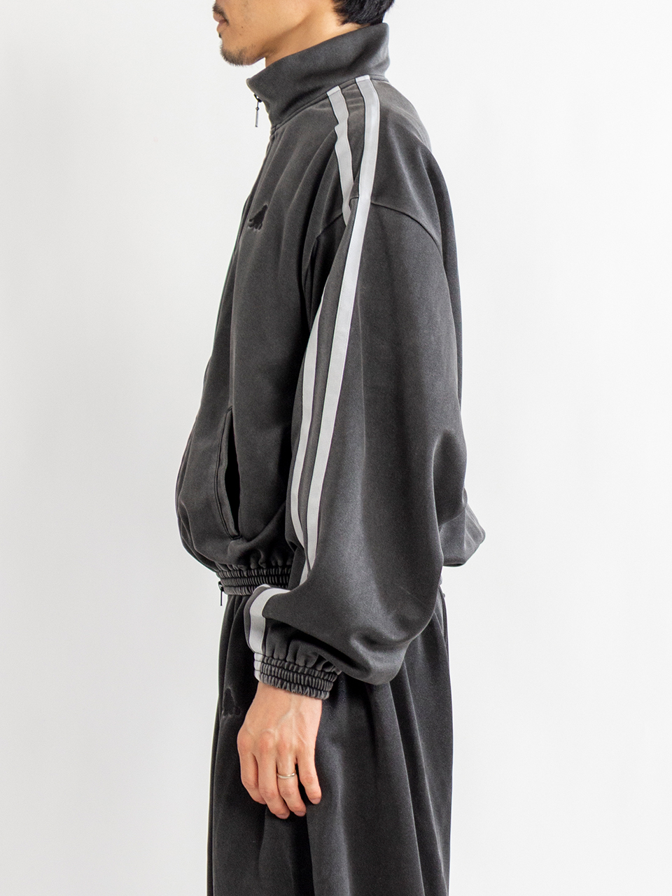 FADED BLACK TRACK JACKET-フェイデッドブラックトラック