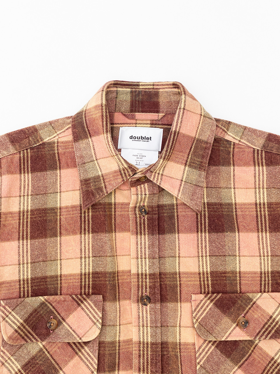 FADE CHECK SHIRT-フェードチェックシャツ-doublet（ダブレット