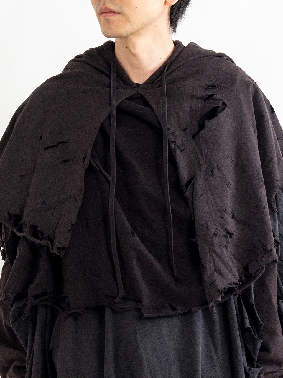 関税込【doublet】PHANTOM FRAYED HOODIE PHANTOM FRAYED HOODIE-ファントムフレイドフーディー-doublet