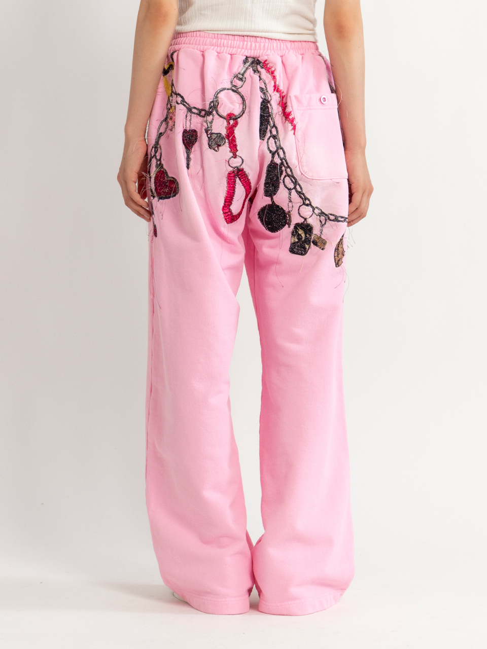 EMBROIDERED CHAIN SWEATPANTS-エンブロイダードチェーンスウェット